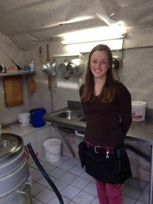 girl in cheese cottage