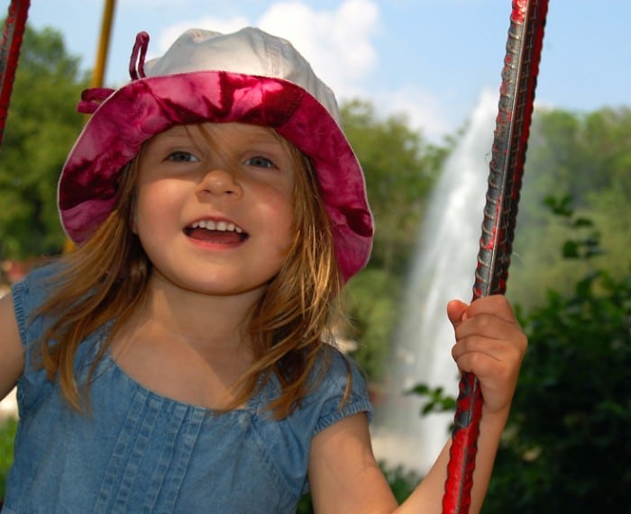 girl on swing