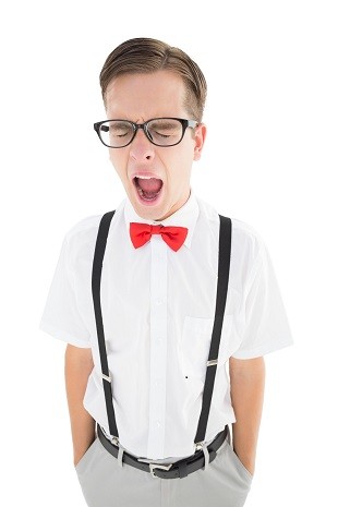 man yawning